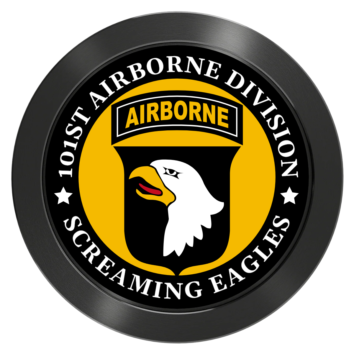 Army Airborne Aluminum Poker Chips - Black - Back
