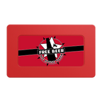 Free Beer Drink Rectangular Poker Chip Plaques - Red - Front