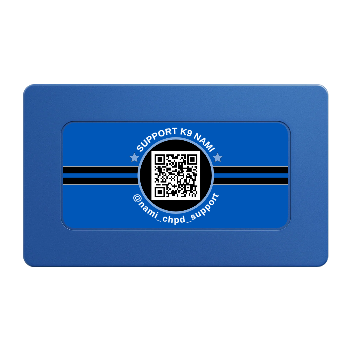 Police Department K9 #02 Rectangular Poker Chip Plaques - Blue - Back