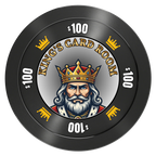 Kings Aluminum Poker Chips - Black - Front