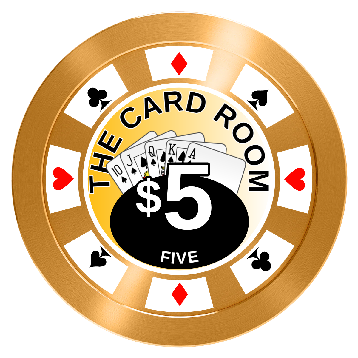 A Suitable Design Aluminum Poker Chips - Gold - Back