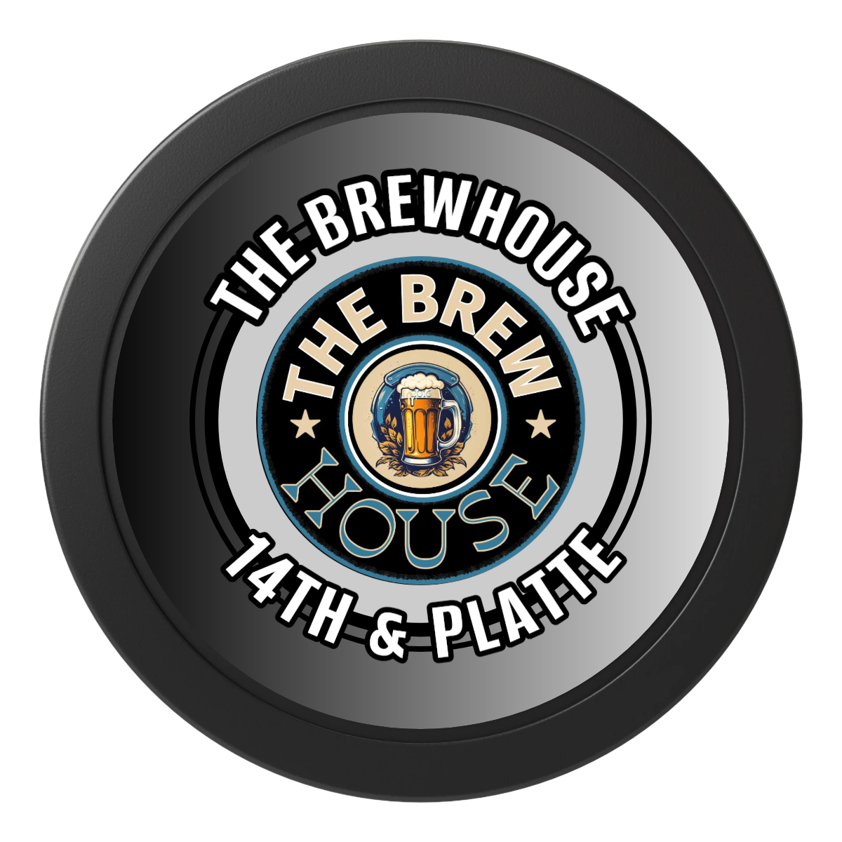Ice Cold Beer Drink Token 2" Oversized Poker Chips - Black - Back