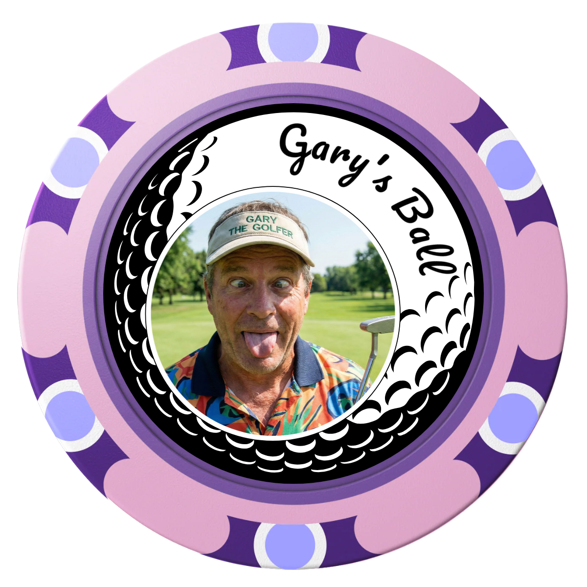 Gary's Ball Clay Poker Chips - Pink / Monte Carlo / 40mm - Front