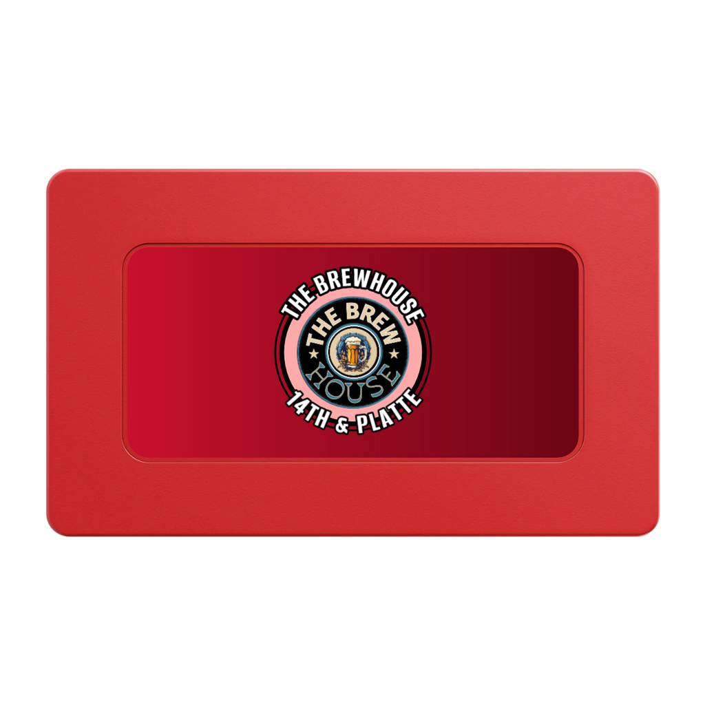 Ice Cold Beer Drink Token Rectangular Poker Chip Plaques - Red - Back