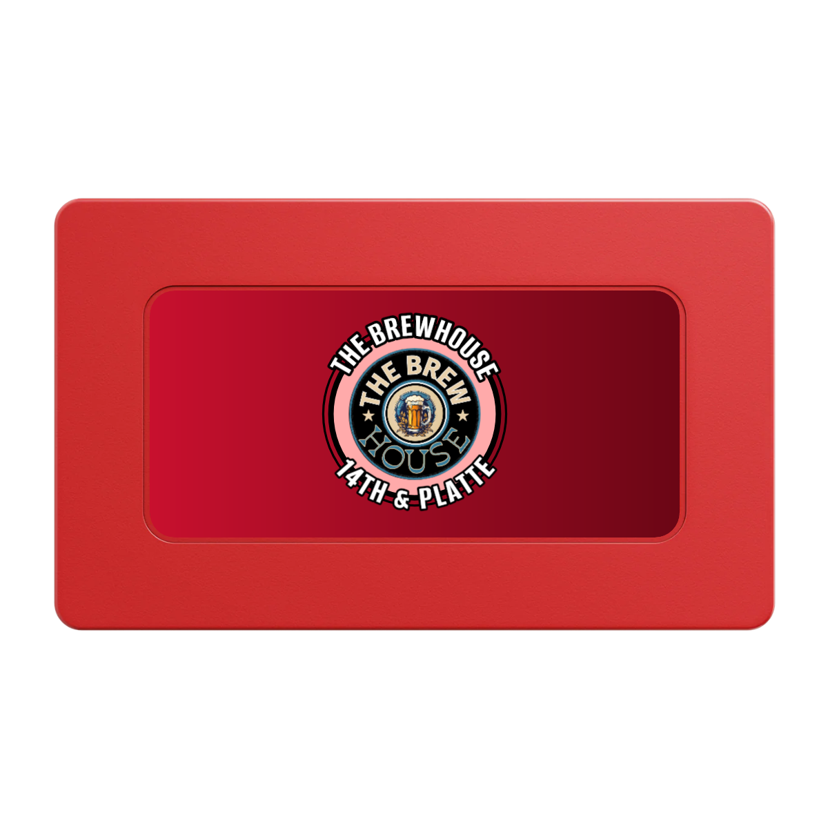 Ice Cold Beer Drink Token Rectangular Poker Chip Plaques - Red - Back