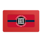 Police Department K9 #02 Rectangular Poker Chip Plaques - Red - Back