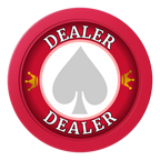 Casino Royale 2" Composite Dealer Button - Red - Back