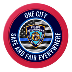 NYPD Safe and Fair 2" Oversized Poker Chips - Red - Back