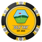 Golf Trip #001 Clay Poker Chips - Black / Monte Carlo / 40mm - Back