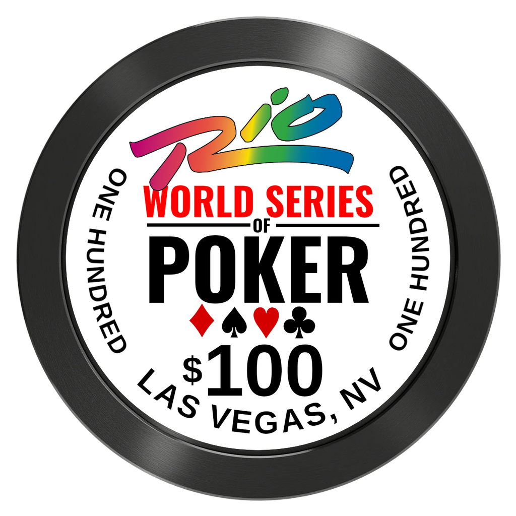 WSOP Aluminum Poker Chips - Black - Back