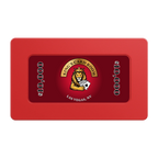 King's Card Room Rectangular Poker Chip Plaques - Red - Front