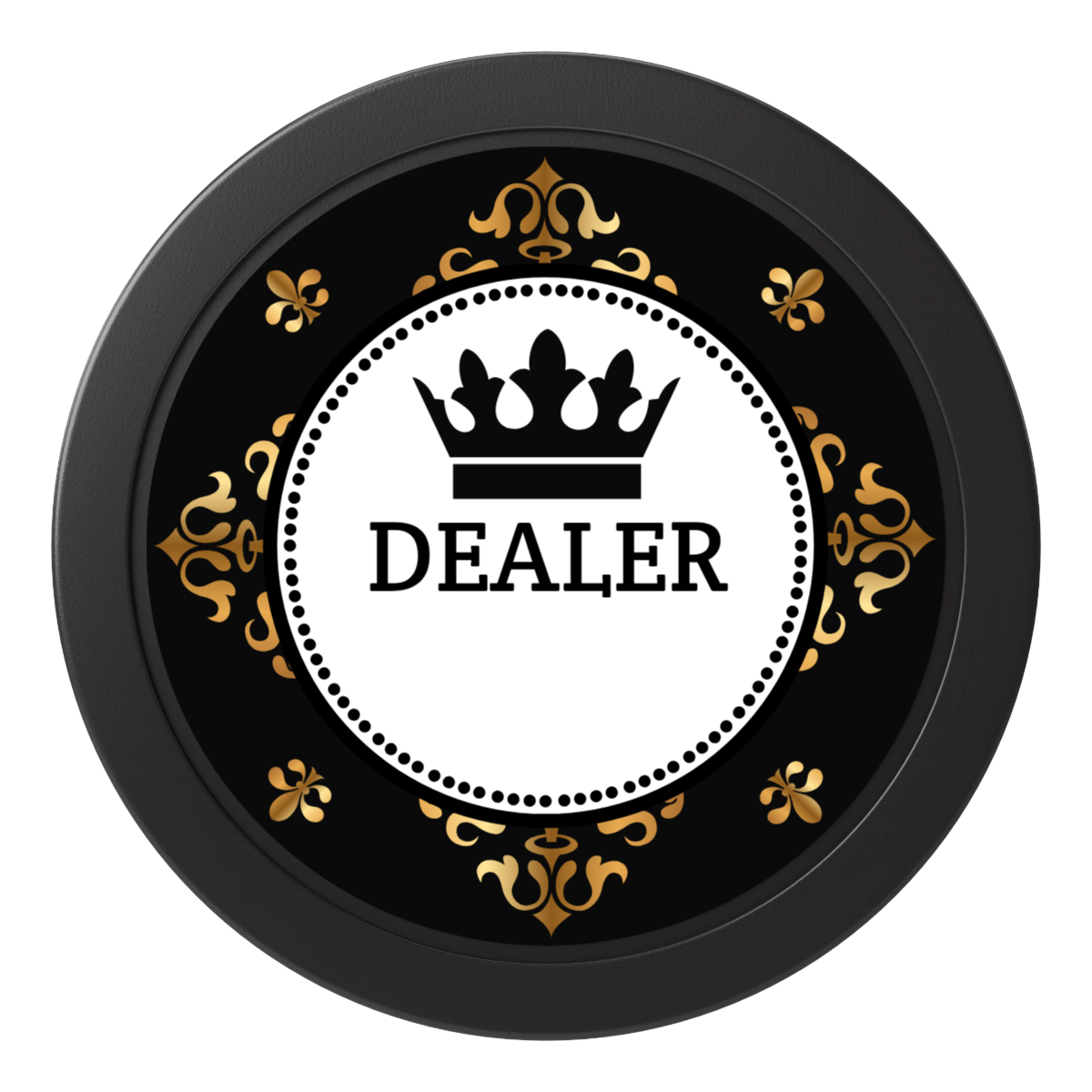 Monaco #001 2" Composite Dealer Button - Black - Back