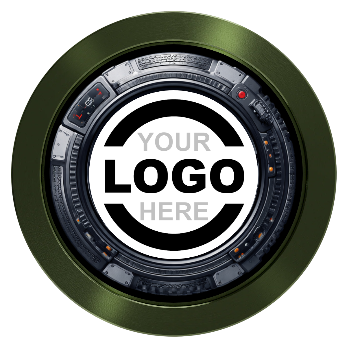 Auto Marked IV Aluminum Poker Chips - Green - Back