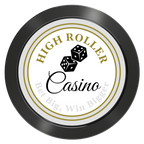 High Roller Casino Aluminum Poker Card Guards - Black - Front
