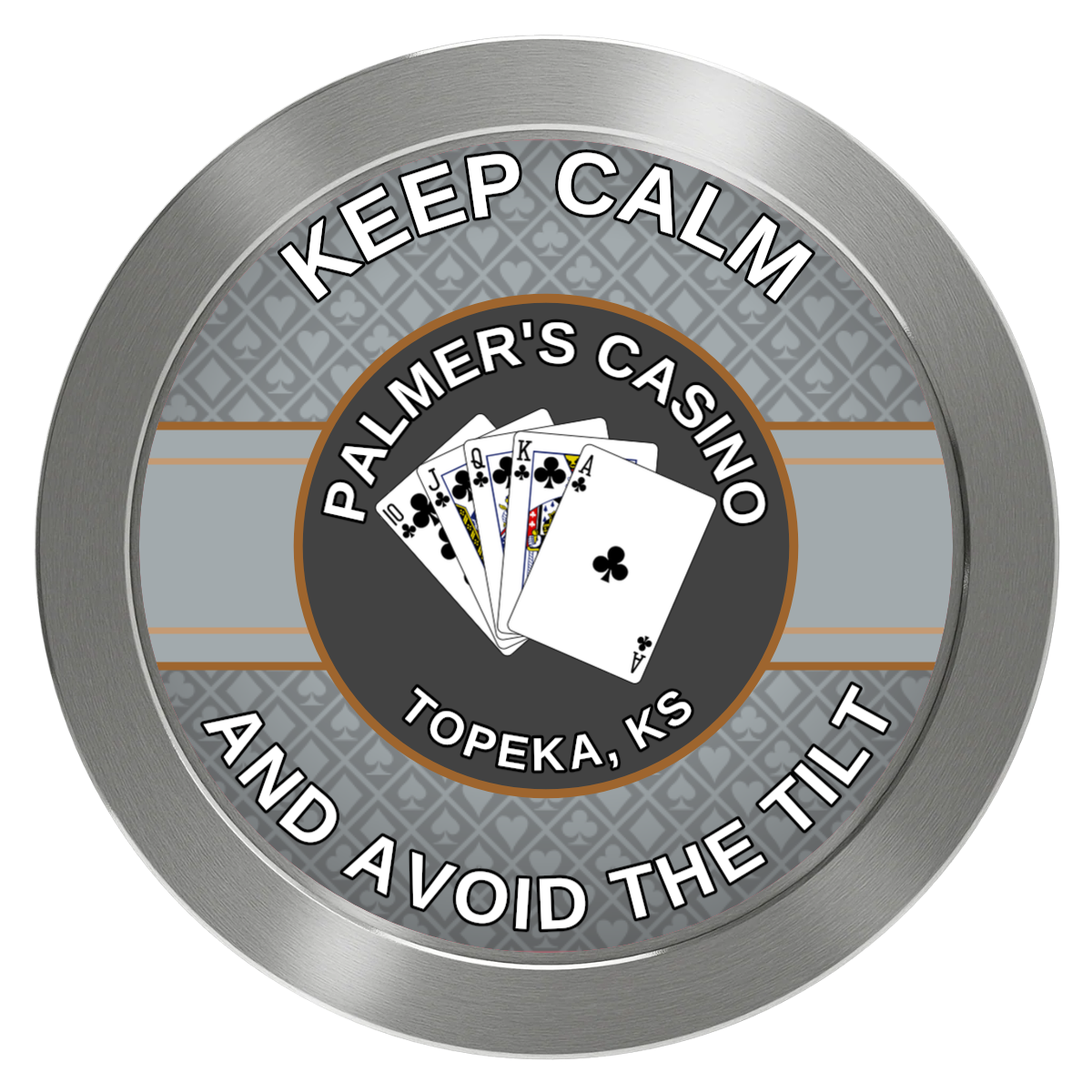 Palmer's Casino Aluminum Poker Card Guards - Silver - Back