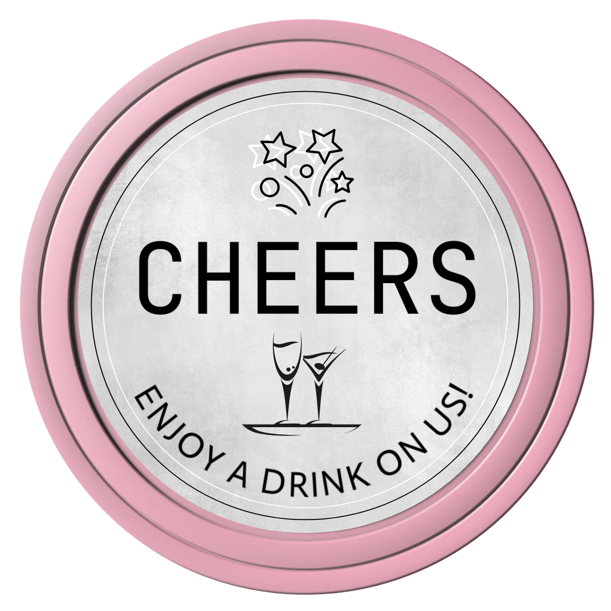 Chique Wedding Token Composite Poker Chips - Pink / Solid - Front