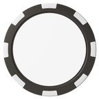 Create Your Own Composite Poker Chips - Black / 8 Spot - Back