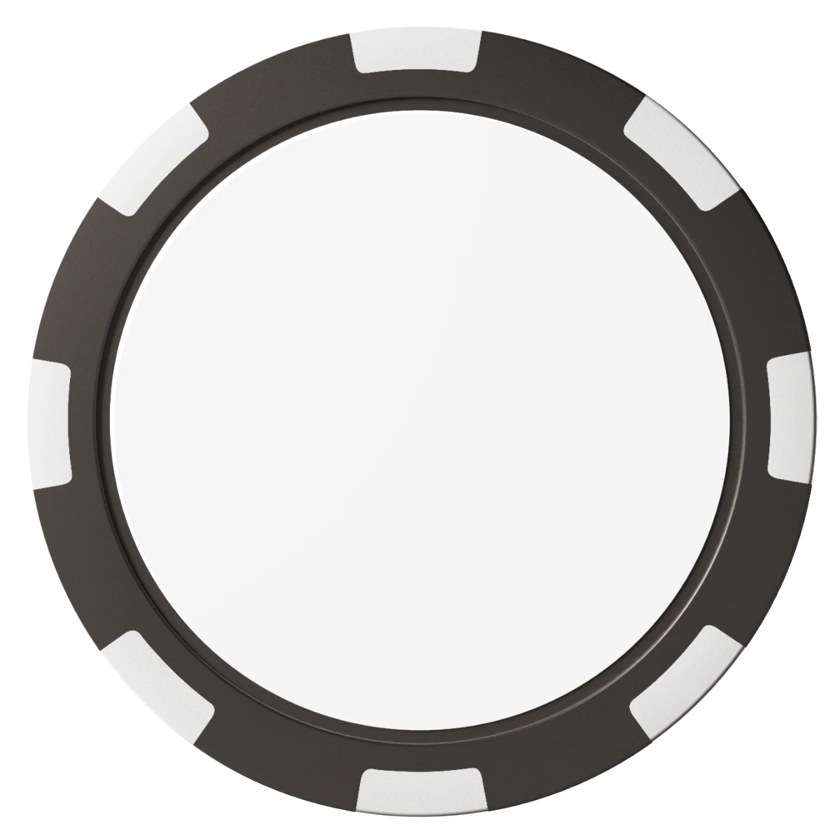 Create Your Own Composite Poker Chips - Black / 8 Spot - Back