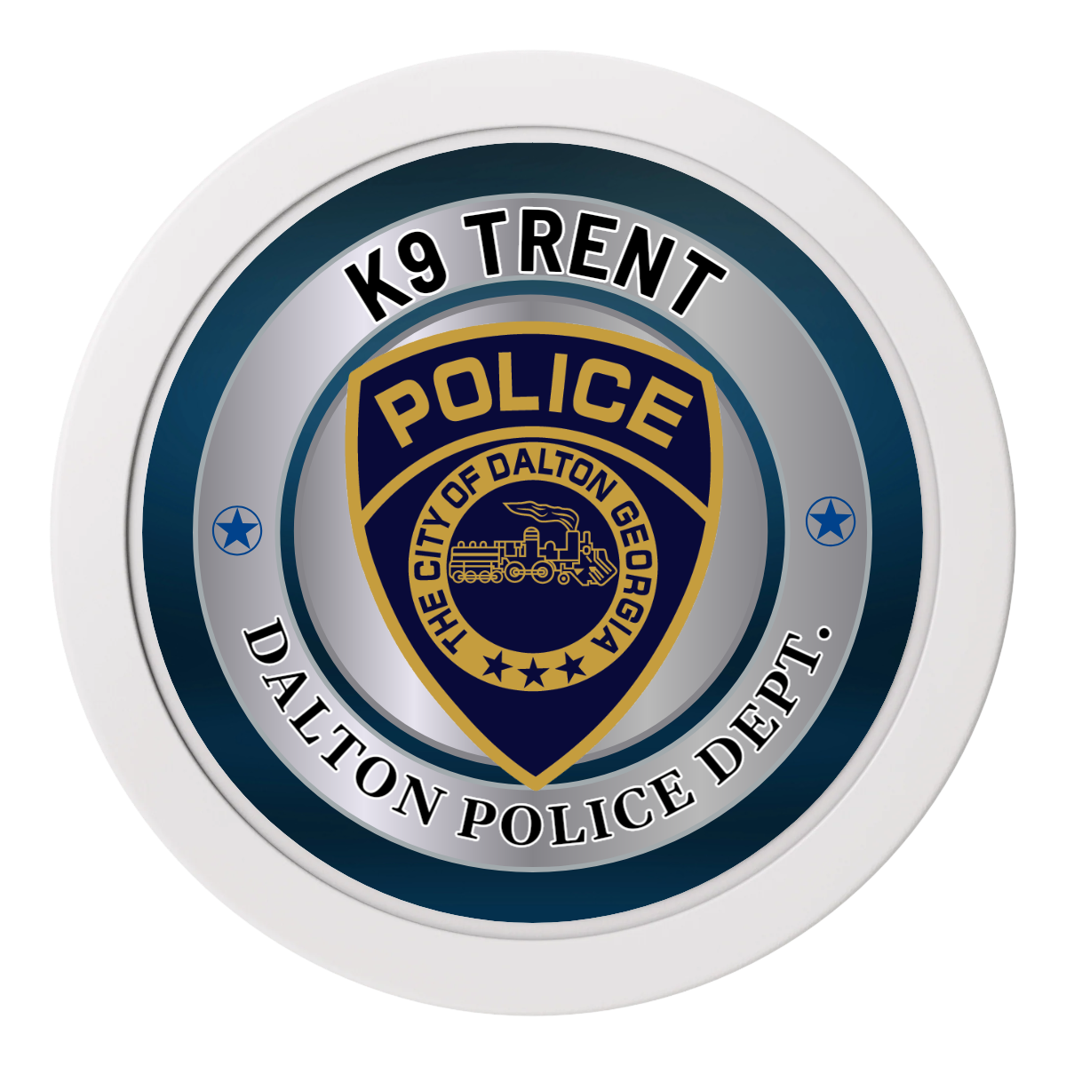 K-9 Trent 2" Oversized Poker Chips - White - Back