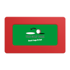 Golf Slogan Rectangular Poker Chip Plaques - Red - Front