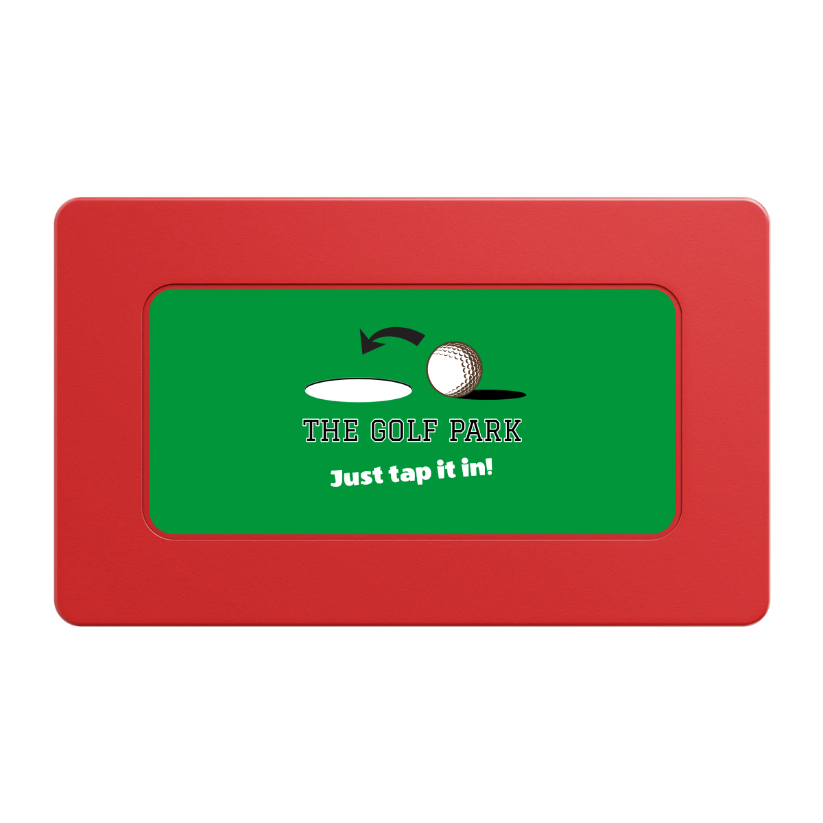 Golf Slogan Rectangular Poker Chip Plaques - Red - Front