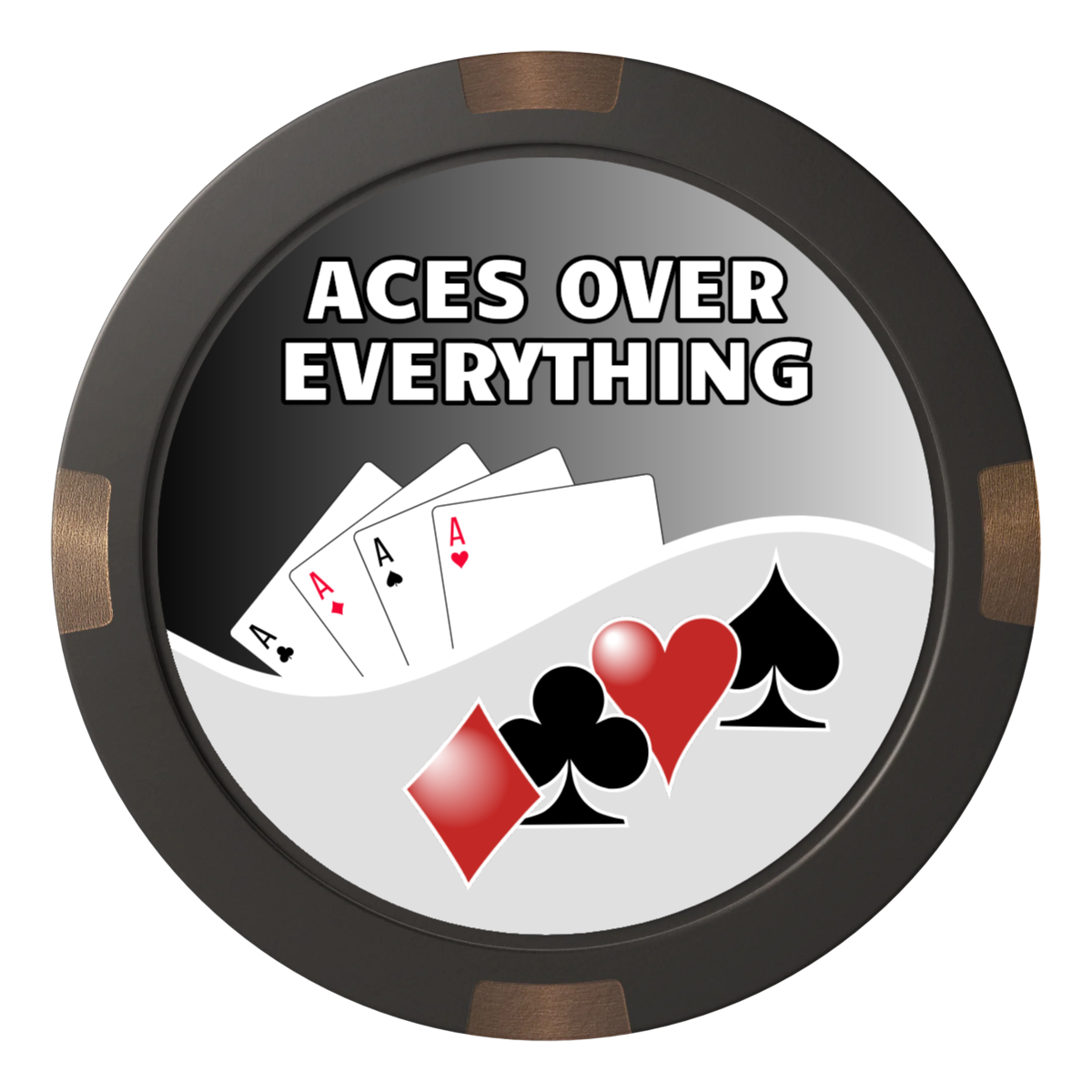 Erik's Casino Composite & Metal Hybrid Poker Card Protectors - Black - Back