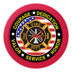 Firefighter Maltese Cross 2" Oversized Poker Chips - Red - Back