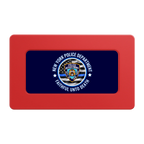 NYPD Safe and Fair Rectangular Poker Chip Plaques - Red - Front