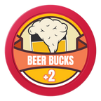 Banner Brew 2" Composite Dealer Button - Red - Front