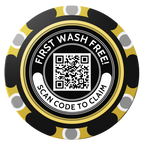 Car Wash Promotion Clay Poker Chips - Black / Monte Carlo / 40mm - Back