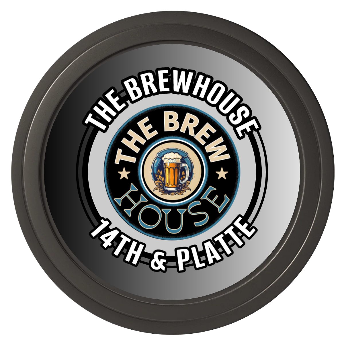 Ice Cold Beer Drink Token Composite Poker Chips - Black / Solid - Back