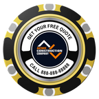 Acme Construction Clay Poker Chips - Black / Monte Carlo / 40mm - Back