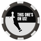 I'd Tap That Magnetic Composite Poker Chips - Black / 8 Spot - Back