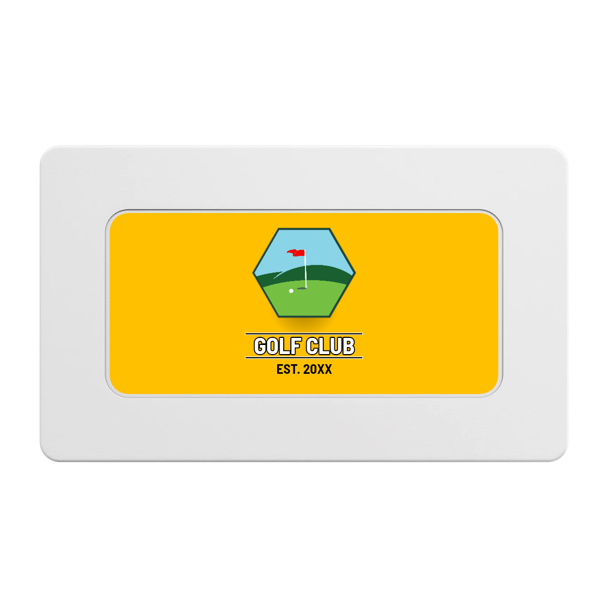 Birdy Bevy Rectangular Poker Chip Plaques - White - Front