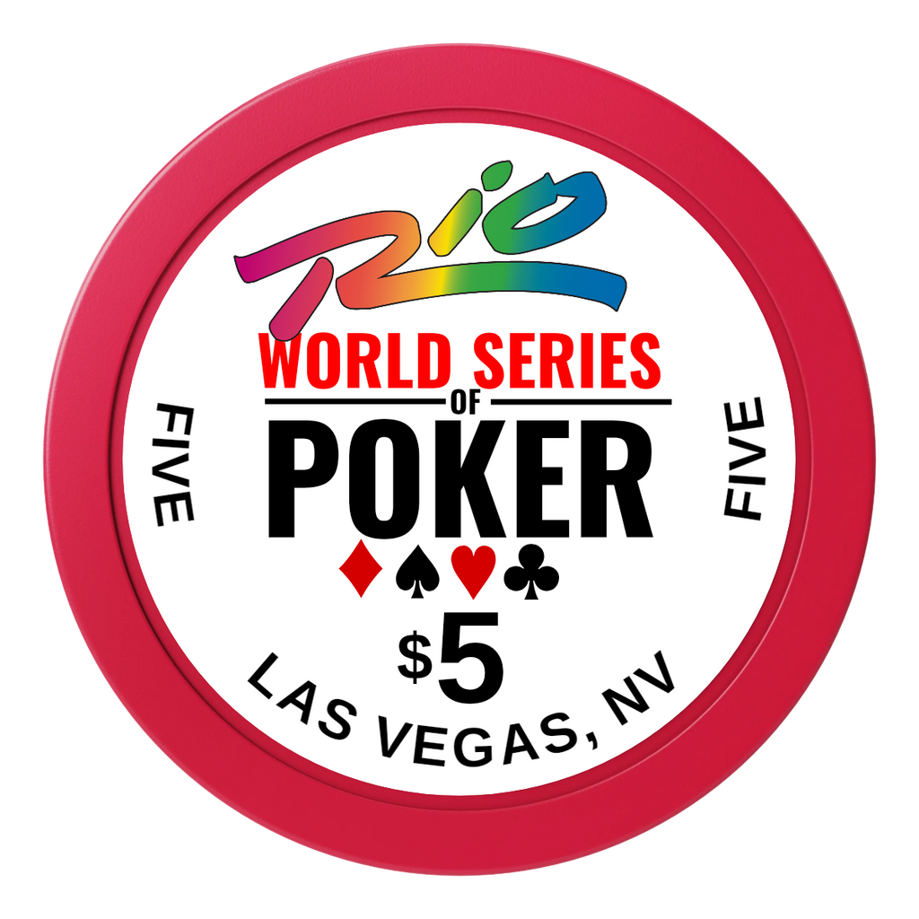WSOP 2" Oversized Poker Chip - Custom Dealer Button & Card Protector - Red - Back