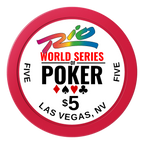 WSOP 2" Oversized Poker Chip - Custom Dealer Button & Card Protector - Red - Back