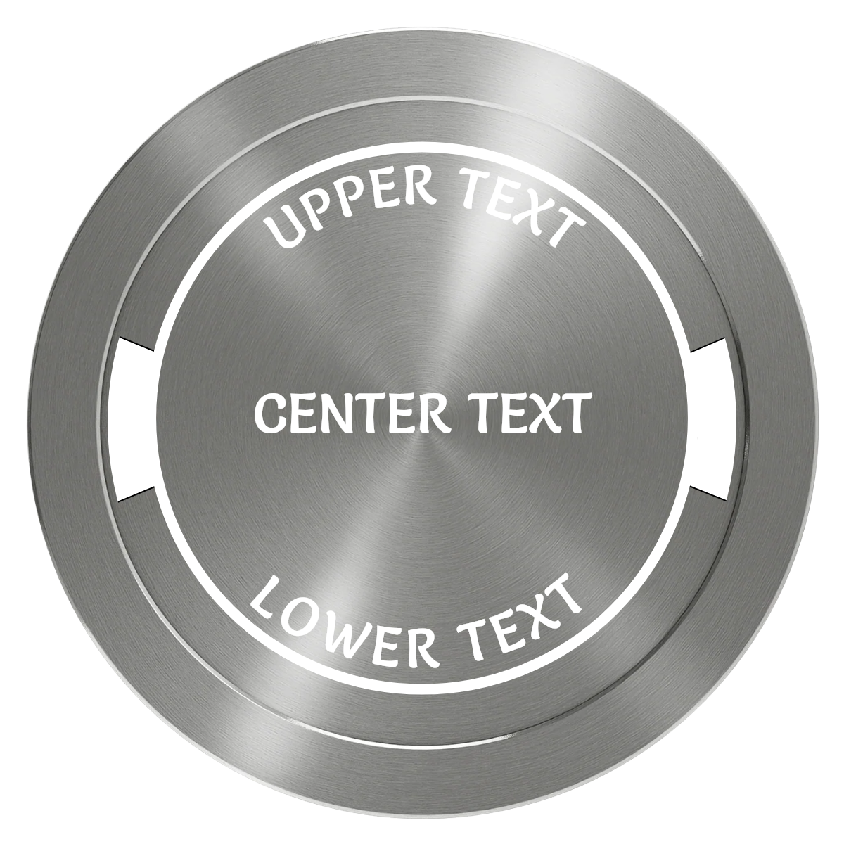 Crisp Banner Aluminum Poker Chips - Silver - Back