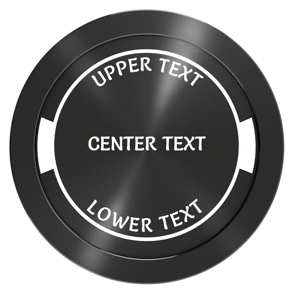 Crisp Banner Aluminum Poker Chips - Black - Back
