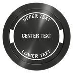 Crisp Banner Aluminum Poker Chips - Black - Back