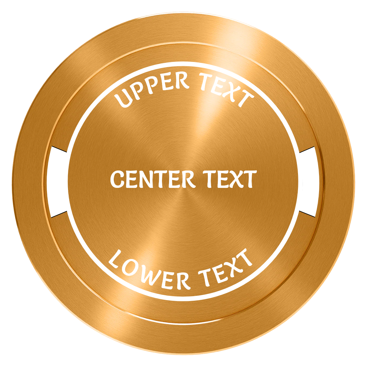 Crisp Banner Aluminum Poker Chips - Gold - Back