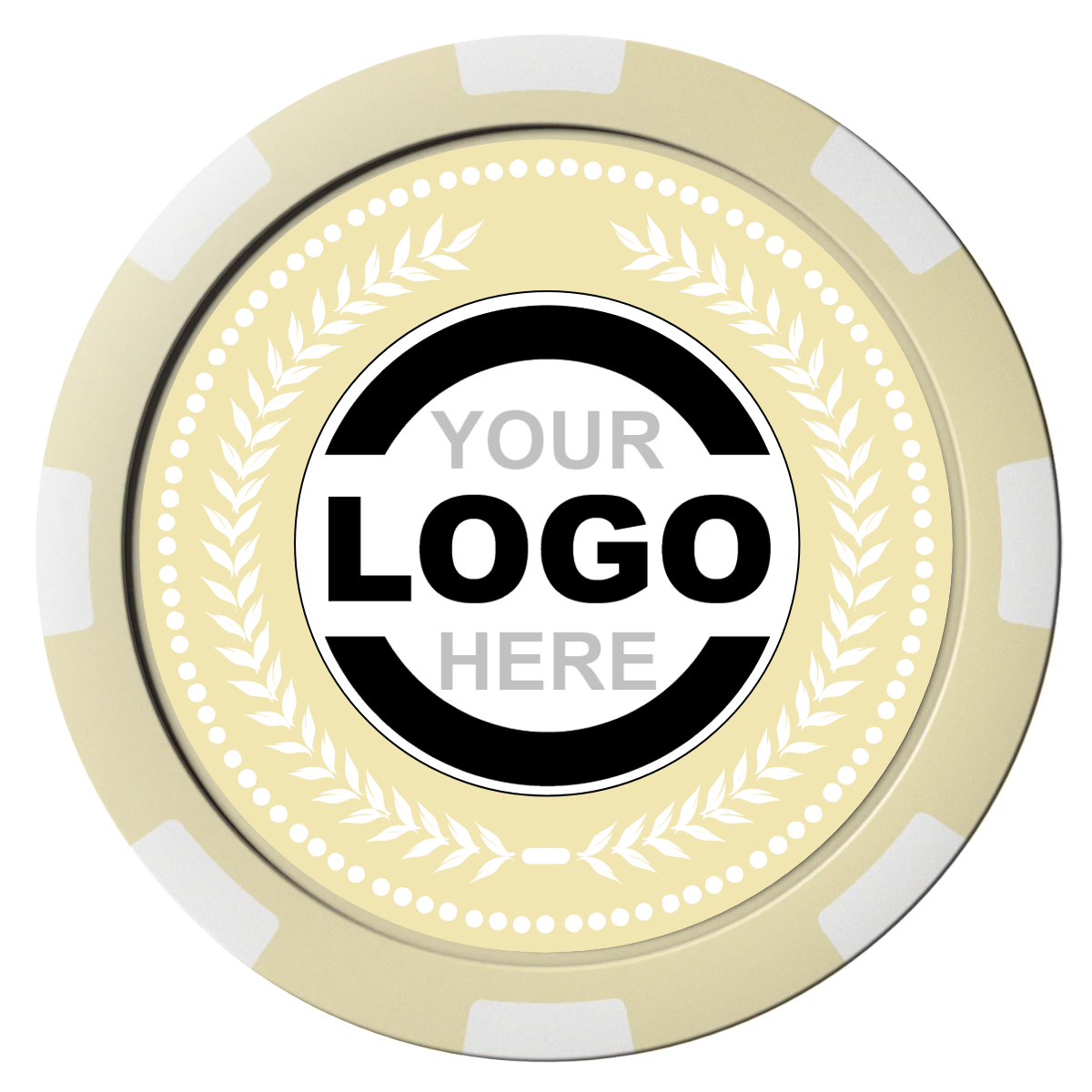 The Winner Magnetic Composite Poker Chips - Ivory / 8 Spot - Back