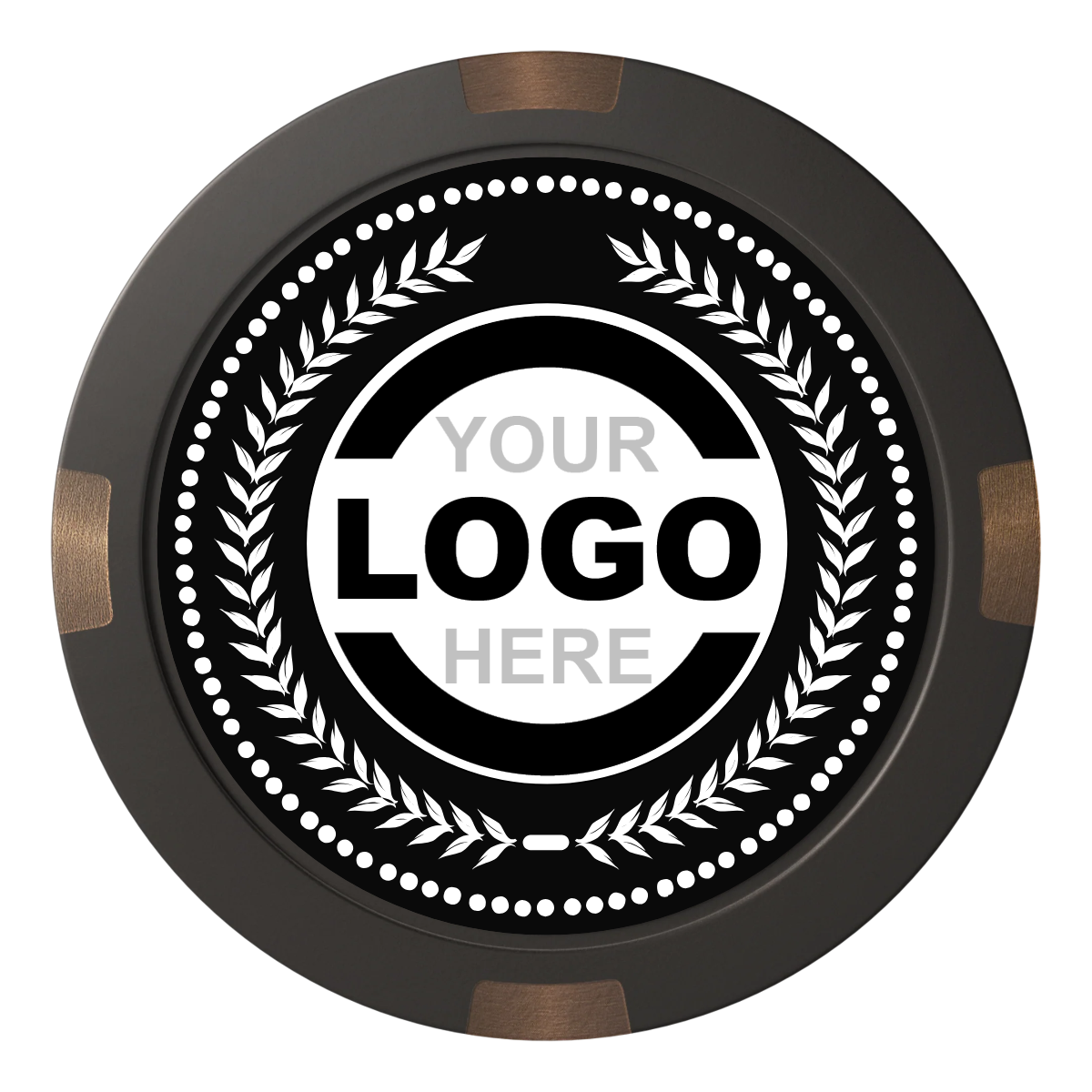 The Winner Composite & Metal Hybrid Poker Chips - Black / 4 Spot - Back