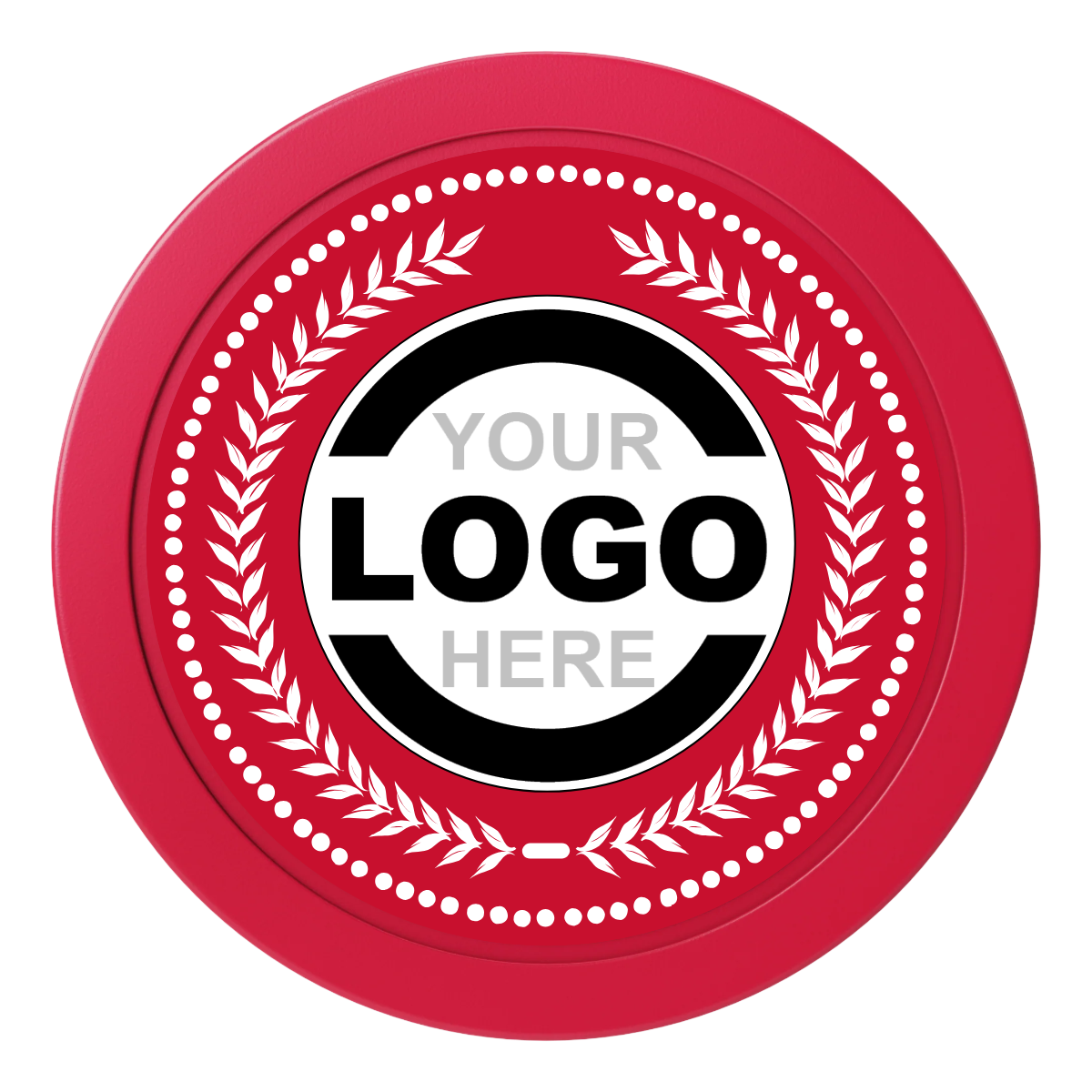 The Winner Dealer Button - 50mm / 2 inch Size - Red - Back