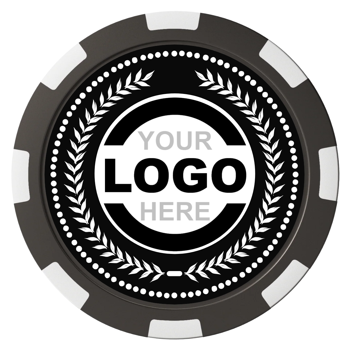 The Winner Composite Poker Chips - Black / 8 Spot - Back