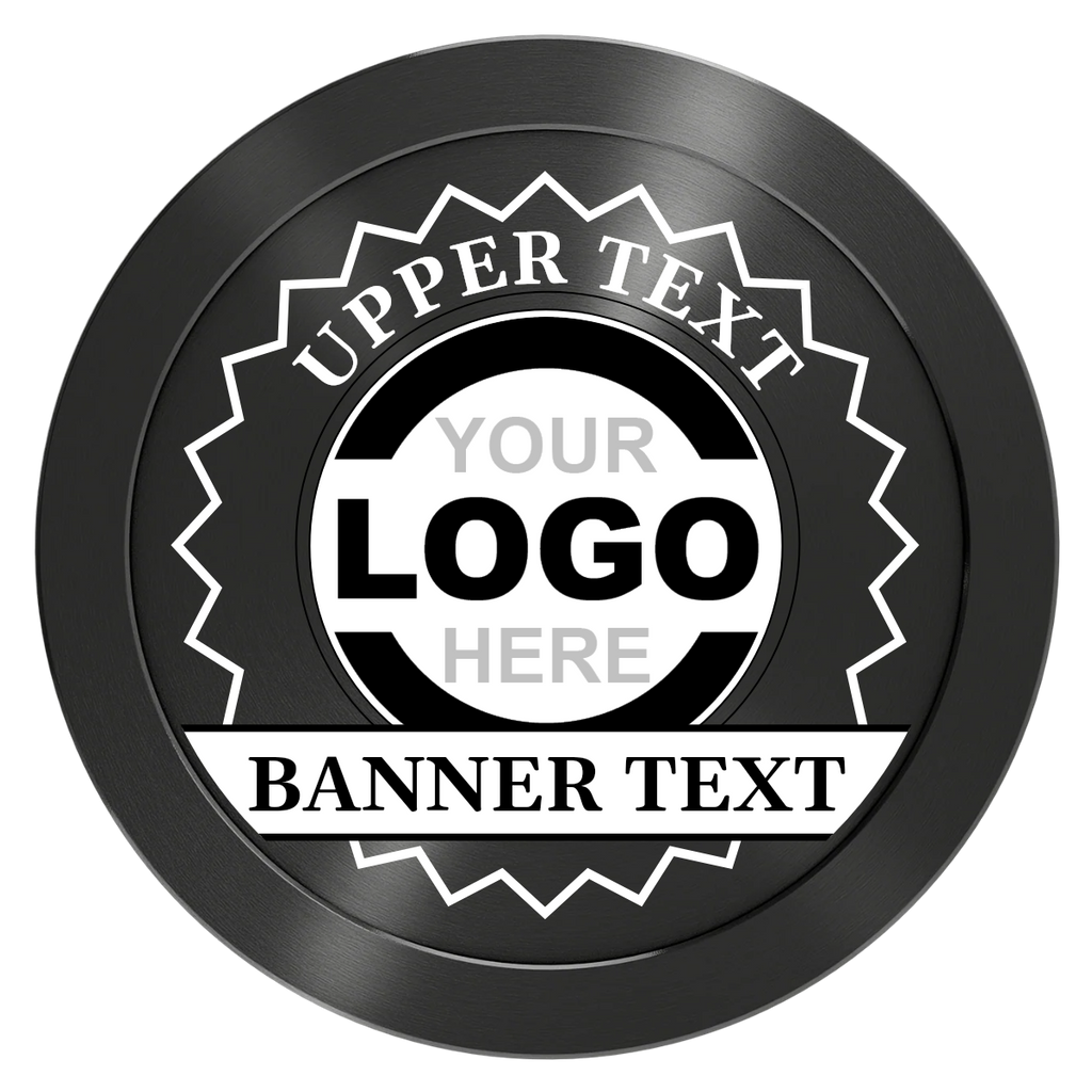 Stamp of Approval Aluminum Poker Chips - Black - Back