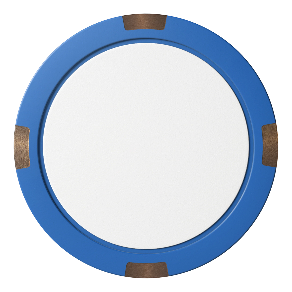 Create Your Own Composite & Metal Hybrid Poker Chips - Blue / 4 Spot - Back