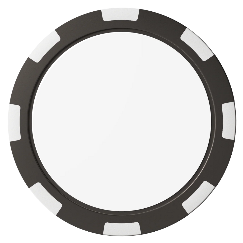 Create Your Own Magnetic Composite Poker Chips - Black / 8 Spot - Back