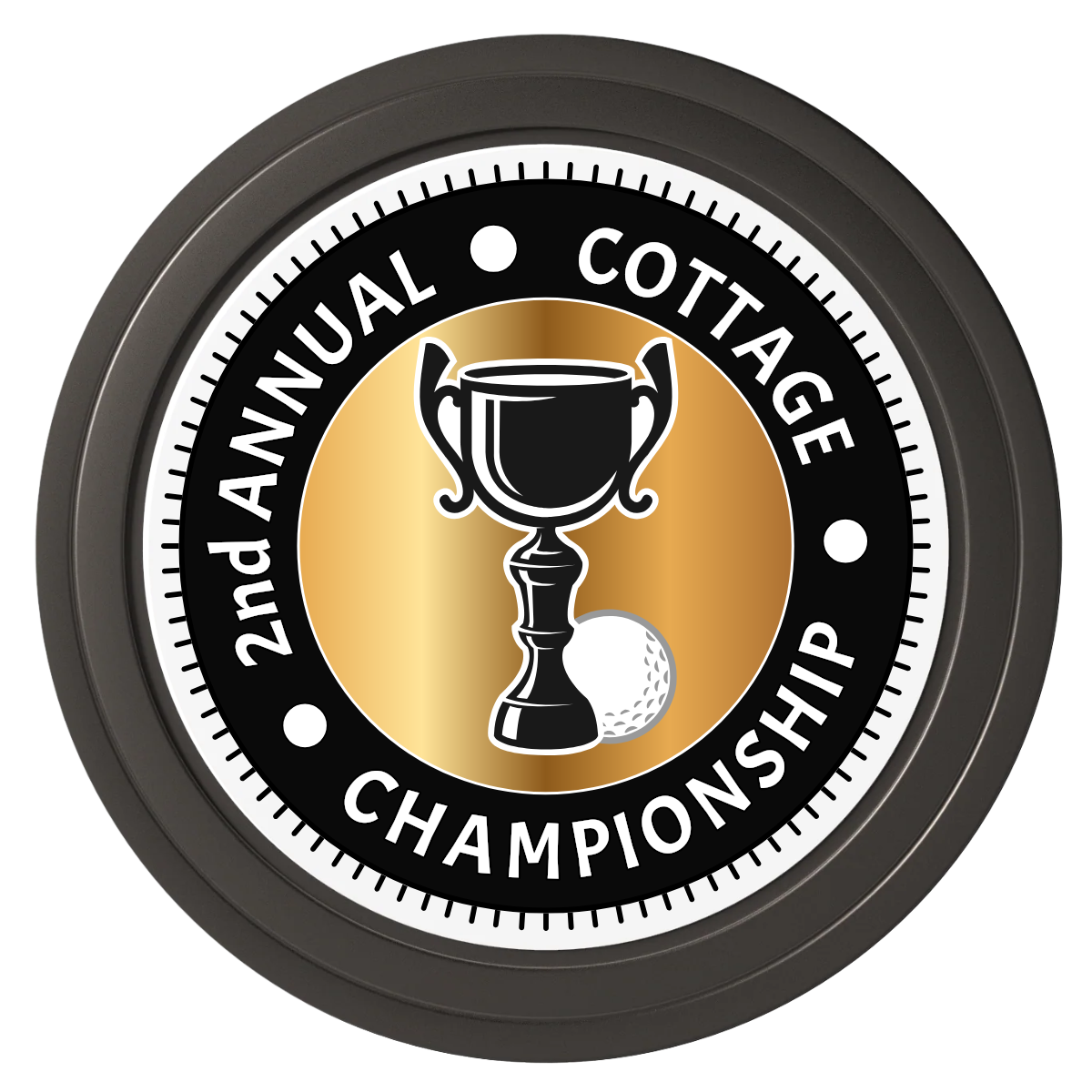 Club Champion Composite Poker Chips - Black / Solid - Back