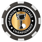 Club Champion Magnetic Composite Poker Chips - Black / 8 Spot - Back