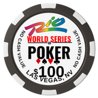 WSOP Magnetic Composite Poker Chips - Black / 8 Spot - Back